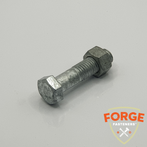 Hex Head Bolt & Nut 4.6 Galv (PKT)